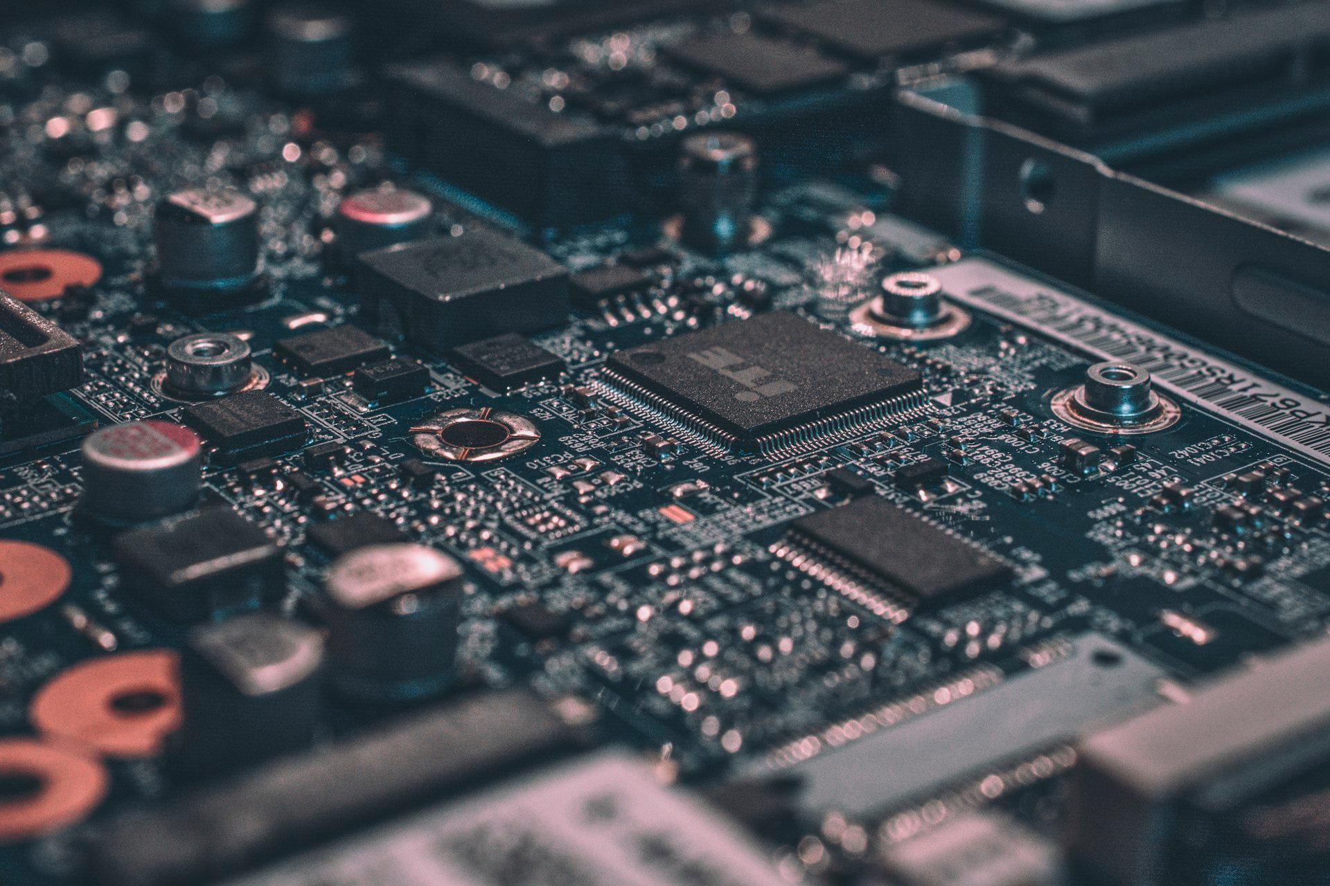 Close-up of modern hardware